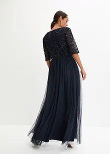 Abendkleid aus zartem Tüll mit Paillettenstickerei, bonprix Abendkleid aus zartem Tüll mit Paillettenstickerei, bonprix