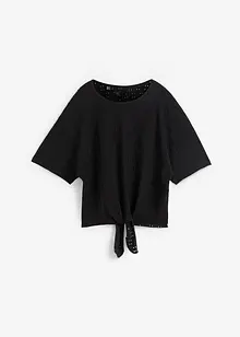 T-shirt manches chauve-souris avec broderie anglaise, bonprix T-shirt manches chauve-souris avec broderie anglaise, bonprix