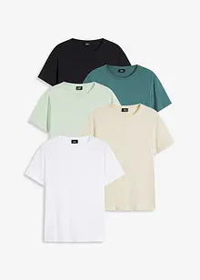 Lot de 5 T-shirts, bonprix Lot de 5 T-shirts, bonprix