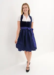 Dirndl mit Samt-Mieder und Satin-Schürze (2-tlg.Set), bonprix Dirndl mit Samt-Mieder und Satin-Schürze (2-tlg.Set), bonprix