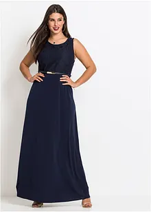 Robe longue de soirée avec ceinture (Ens. 2 pces.), bonprix Robe longue de soirée avec ceinture (Ens. 2 pces.), bonprix