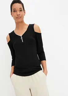 Cold-Shoulder-Shirt aus fließender Viskose, bonprix Cold-Shoulder-Shirt aus fließender Viskose, bonprix