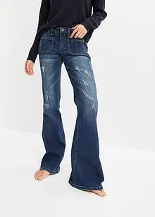 Jean évasé, taille basse, extensible, bonprix Jean évasé, taille basse, extensible, bonprix