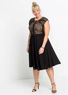 Robe midi à dentelle, bonprix Robe midi à dentelle, bonprix