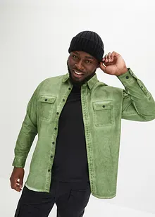 Langarmhemd in gewaschener Optik aus reiner Baumwolle, bonprix Langarmhemd in gewaschener Optik aus reiner Baumwolle, bonprix