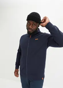 Sweat zippé à col montant et détails enduits, bonprix Sweat zippé à col montant et détails enduits, bonprix