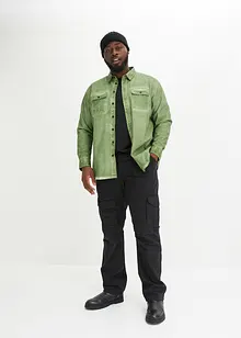 Langarmhemd in gewaschener Optik aus reiner Baumwolle, bonprix Langarmhemd in gewaschener Optik aus reiner Baumwolle, bonprix