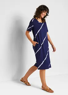 Robe trapèze en jersey de coton avec poches, long. genou, bonprix Robe trapèze en jersey de coton avec poches, long. genou, bonprix