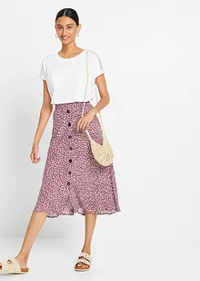 Midi-Viskoserock mit Taschen, bonprix Midi-Viskoserock mit Taschen, bonprix