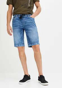 Bermuda taille élastiquée en léger denim, slim, bonprix Bermuda taille élastiquée en léger denim, slim, bonprix