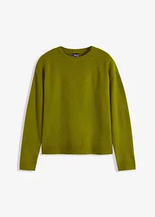 Rundhalspullover mit überschnittener Schulter, bonprix Rundhalspullover mit überschnittener Schulter, bonprix