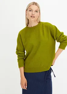 Rundhalspullover mit überschnittener Schulter, bonprix Rundhalspullover mit überschnittener Schulter, bonprix