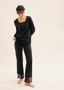 Pyjama avec dentelle, bonprix Pyjama avec dentelle, bonprix