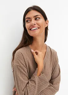 Ensemble d’intérieur à jambe large en matière côtelée douce, bonprix Ensemble d’intérieur à jambe large en matière côtelée douce, bonprix