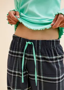 Pyjama avec un haut côtelé et un pantalon en flanelle, bonprix Pyjama avec un haut côtelé et un pantalon en flanelle, bonprix