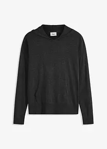 Sweat en maille à capuche et poche kangourou, bonprix Sweat en maille à capuche et poche kangourou, bonprix