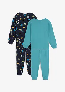 Lot de 2 pyjamas 100% coton, bonprix Lot de 2 pyjamas 100% coton, bonprix