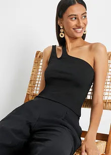 Top à épaule dénudée avec coton, bonprix Top à épaule dénudée avec coton, bonprix