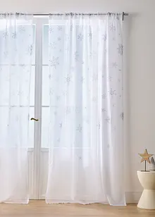 Gardine mit Schneeflocken mit recyceltem Polyester (1er Pack), bonprix Gardine mit Schneeflocken mit recyceltem Polyester (1er Pack), bonprix