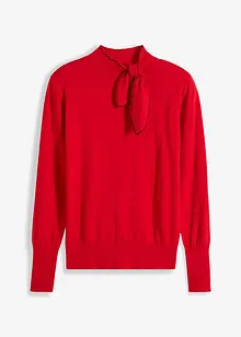 Feinstrickpullover mit Schleifendetail, bonprix Feinstrickpullover mit Schleifendetail, bonprix