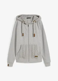 Sweat zippé à capuche et poches en maille, bonprix Sweat zippé à capuche et poches en maille, bonprix