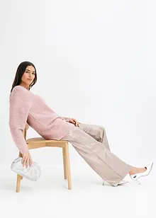 Grobstrick-Pullover mit V-Ausschnitt, bonprix Grobstrick-Pullover mit V-Ausschnitt, bonprix
