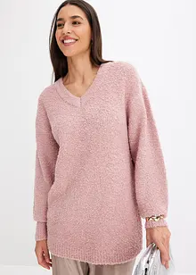 Grobstrick-Pullover mit V-Ausschnitt, bonprix Grobstrick-Pullover mit V-Ausschnitt, bonprix