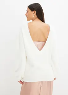 Oversize-Pullover mit tiefem Rückenausschnitt, bonprix Oversize-Pullover mit tiefem Rückenausschnitt, bonprix