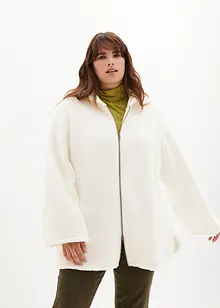 Teddy-Fleece Jacke in A-Linie mit Seitenschlitzen, bonprix Teddy-Fleece Jacke in A-Linie mit Seitenschlitzen, bonprix