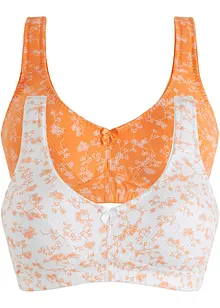 Lot de 2 soutiens-gorge coton sans armatures, bonprix Lot de 2 soutiens-gorge coton sans armatures, bonprix