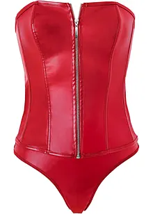 Corsage+String aus Lederimitat (2-tlg.Set), bonprix Corsage+String aus Lederimitat (2-tlg.Set), bonprix