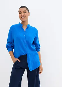 Musselin-Longbluse aus Baumwolle, bonprix Musselin-Longbluse aus Baumwolle, bonprix