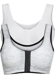 Vorderverschluss-BH ohne Bügel mit Bio-Baumwolle (2er-Pack), bonprix Vorderverschluss-BH ohne Bügel mit Bio-Baumwolle (2er-Pack), bonprix