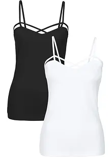 Top 2er-Pack aus Baumwoll-Mix, bonprix Top 2er-Pack aus Baumwoll-Mix, bonprix