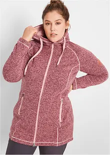 Long-Fleecejacke mit Kapuze, bonprix Long-Fleecejacke mit Kapuze, bonprix
