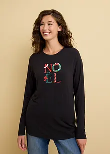 Viskoseshirt mit Weihnachtsmotiv, bonprix Viskoseshirt mit Weihnachtsmotiv, bonprix