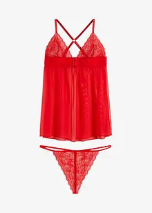 Babydoll und String (2-tlg.Set), bonprix Babydoll und String (2-tlg.Set), bonprix