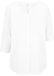 Bluse mit Leinen, 3/4 Arm, bonprix Bluse mit Leinen, 3/4 Arm, bonprix