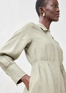 Hemdblusenkleid aus reinem Leinen, bonprix Hemdblusenkleid aus reinem Leinen, bonprix