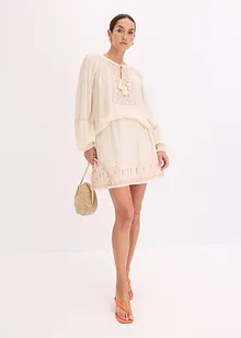 Oversized-Bluse mit Stickerei, bonprix Oversized-Bluse mit Stickerei, bonprix