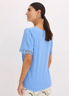 T-shirt tunique avec dentelle, bonprix T-shirt tunique avec dentelle, bonprix