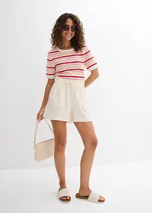 Paperbag-Shorts aus fließendem Lyocell-Mix, bonprix Paperbag-Shorts aus fließendem Lyocell-Mix, bonprix