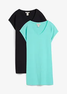 Shirtkleid aus reiner Bio-Baumwolle (2er Pack), bonprix Shirtkleid aus reiner Bio-Baumwolle (2er Pack), bonprix