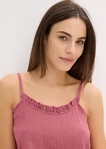 Shorty aus softem Musselin mit Spaghettiträger, bonprix Shorty aus softem Musselin mit Spaghettiträger, bonprix