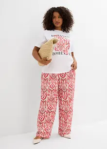 Pantalon jogger en crêpe texturé, bonprix Pantalon jogger en crêpe texturé, bonprix