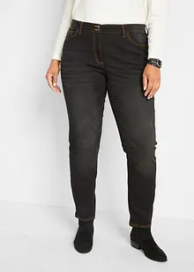 Straight-Jeans Mid Waist, Thermo mit Bequembund, bonprix Straight-Jeans Mid Waist, Thermo mit Bequembund, bonprix