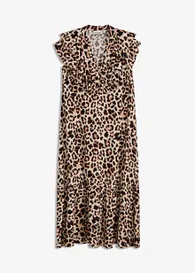 Midikleid mit Volants aus strukturiertem Crêpe, bonprix Midikleid mit Volants aus strukturiertem Crêpe, bonprix