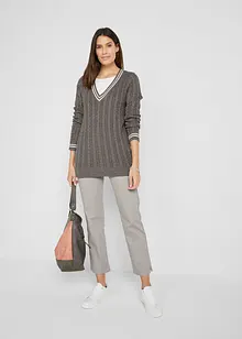 Stretchhose mit geradem Bein, Mid Waist, bonprix Stretchhose mit geradem Bein, Mid Waist, bonprix