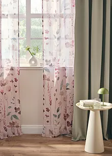 Gardine mit Blumen Druck (1er Pack), bonprix Gardine mit Blumen Druck (1er Pack), bonprix