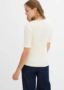 Ripp-Umstands- und Stillshirts aus reiner Bio-Baumwolle (2er Pack), bonprix Ripp-Umstands- und Stillshirts aus reiner Bio-Baumwolle (2er Pack), bonprix